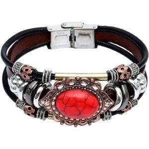 Leather Bracelets for Women Multilayer Bracelets for Women with Genuine Leather